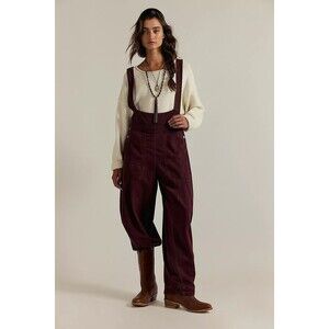 Free People Burgundy Jumpsuit
